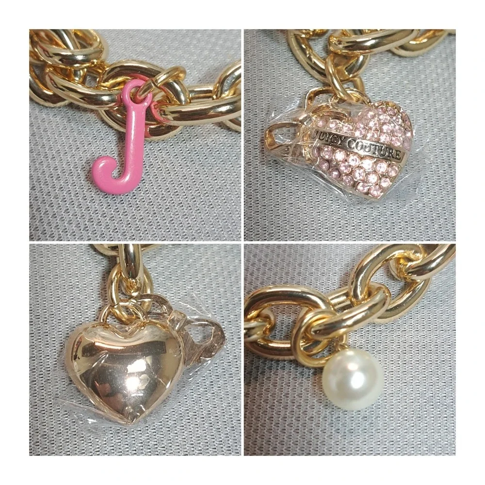 Juicy Couture‎ Wristlet Wallet Beige Crystal Off White Top Notch CC Key Fob